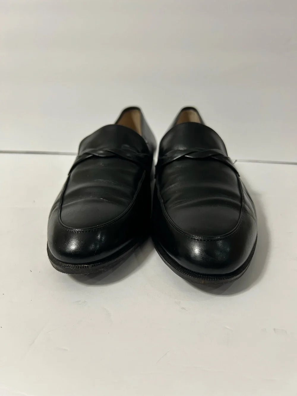 Vintage Salvatore Ferragamo  leather loafers featuring Twisted Strap Men’s 7 E